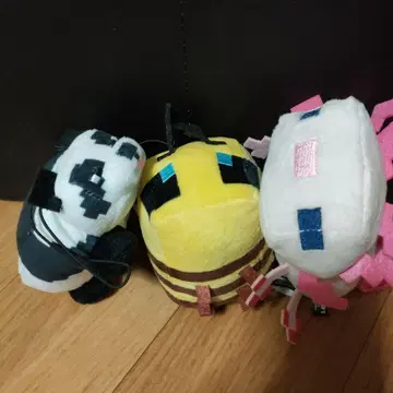 마인크래프트 마인크래프트 팬더 벌 우퍼짱 봉제 인형 키링