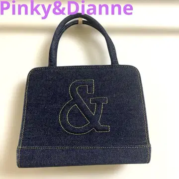 Pinky & Dianne 미니 데님 핸드백 네이비