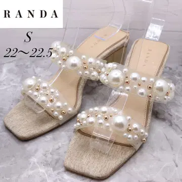 randa 란다 펄 클리어 샌들 뮬 22 22.5 브라운