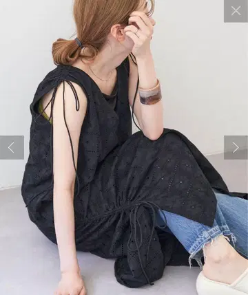 Kastane 아일렛 레이스 원피스 블랙