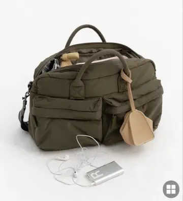 POIK 미들 멀티 포켓 크로스 백 (khaki)