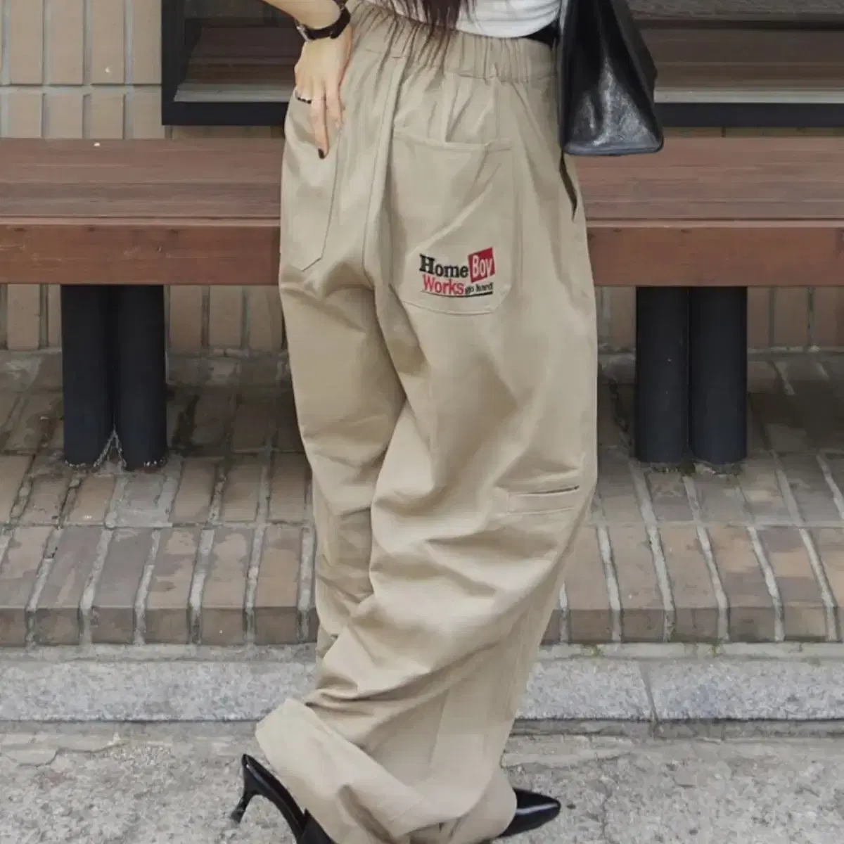 ★Urbandtype.★ boy Balloon Work Pants Khaki UBDFPL002KK URBANDTYPE | 어반디타입 Urban D Type Homeboy Balloon Work