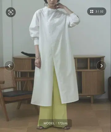 비대칭 셔츠 원피스