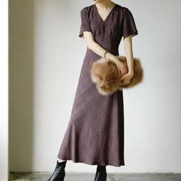 FRAY I.D 프린트 내로우 원피스