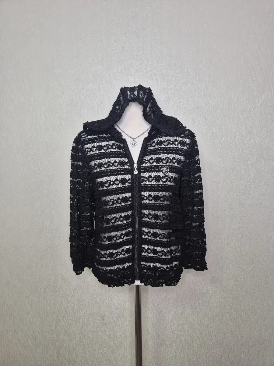 Gal, Himegal, Onegal, Mezzo Piano Lace Hooded Zip-Up, Mass-produced, Landmine Style, Vintage