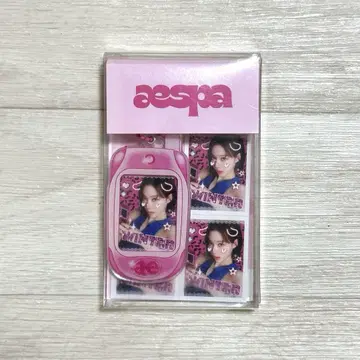 aespa 윈터 레트로 키링 키링 아크릴 MD 피처폰