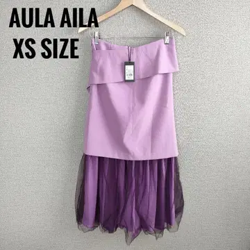 신상품 미사용 AULA AILA 시어 헴 스커트 롱 스커트 XS