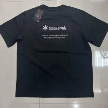 미사용 새상품 스노우피크 한국 한정판 반팔 티셔츠 블랙 L 사이즈