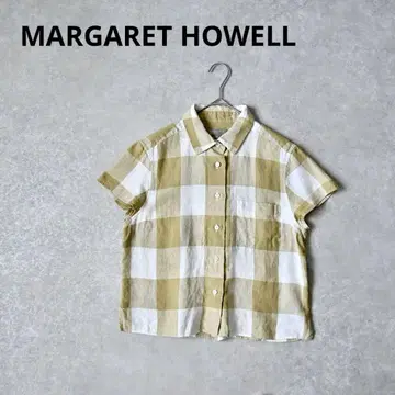 MARGARET HOWELL 마가렛호웰 체크 무늬 린넨 셔츠