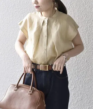 새상품급 ships NORTHERN LINEN 프론트 턱 셔츠