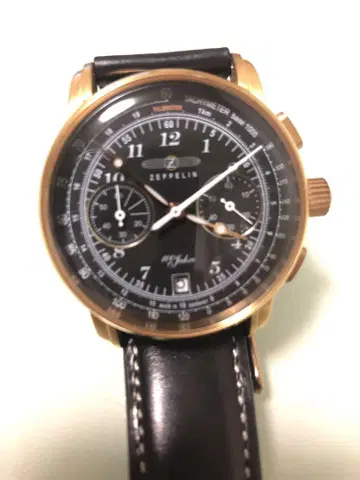 Zeppelin 크로노그래프 시계 블랙