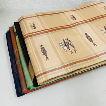나고야 오비 순수 실크 5권 묶음 판매 리메이크 재료 S-1067