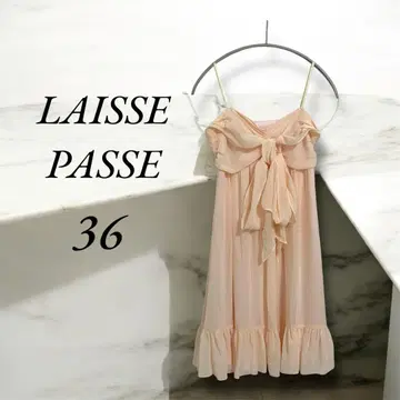 LAISSE PASSE 레스 빠세 파티 드레스 리본 핑크 36