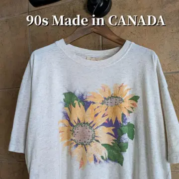 90s 캐나다제 해바라기 썬플라워 아트 티셔츠