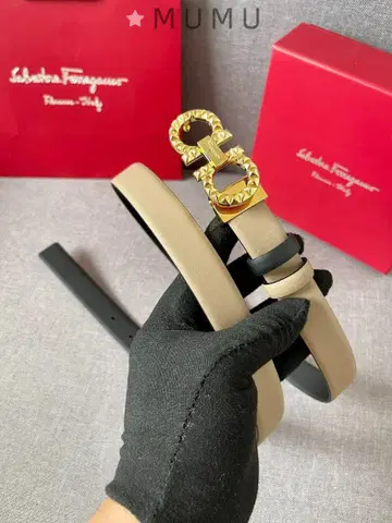 페라가모 리버서블 가죽 벨트 여성용 천연 가죽 2.5cm