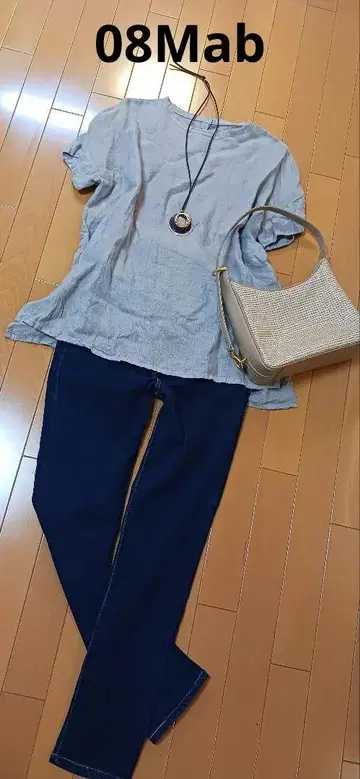 새상품급 08Mab 린넨 블라우스 프리 사이즈
