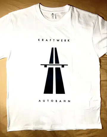 미착용 KRAFTWERK 'Autobahn' 티셔츠 면 100% 화이트