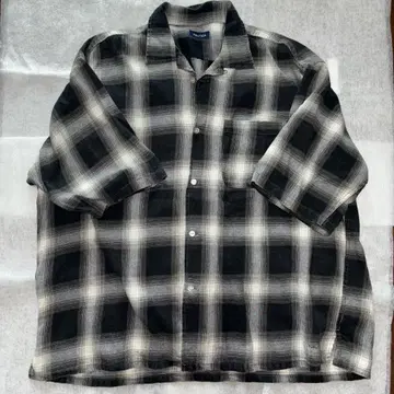 NAUTICA 체크 무늬 반팔 셔츠 XL