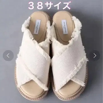 유나이티드 애로우즈/프린지 크로스 뮬 38/내추럴