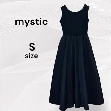 mystic 슬리브리스 롱 원피스 콤비네이션 원피스 블랙