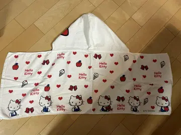 헬로키티 후드 부착 타월