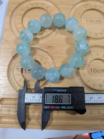 아쿠아 마린 비즈 팔찌 직경 18mm