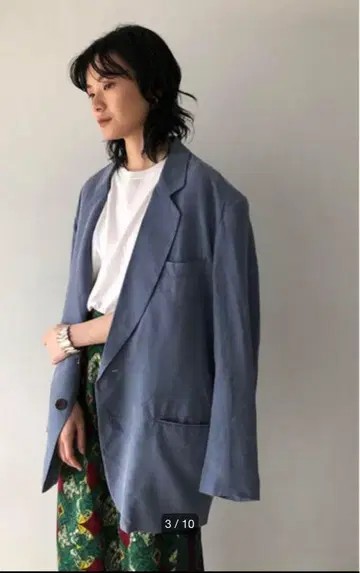 todayful 투데이풀 오버 사이즈 테일러드 자켓 블루