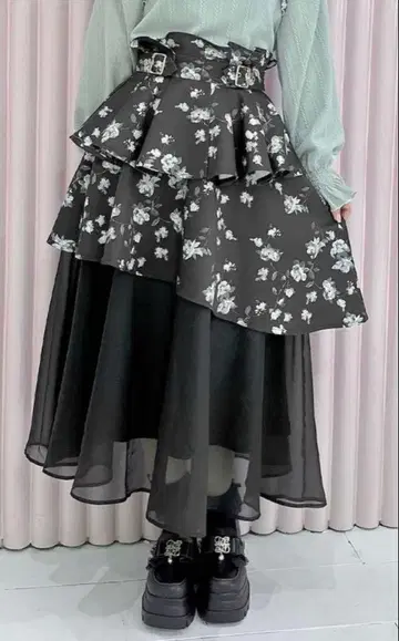 couture BY ROJITA 레이스 티어드 롱 스커트 멀티
