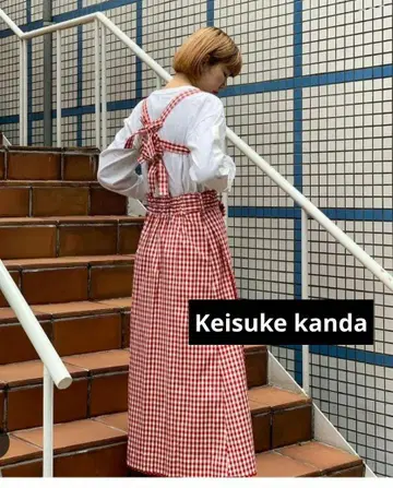 케이스케칸다 타스키 스커트 깅엄 체크 keisuke kanda