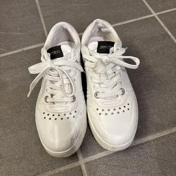 JIMMY CHOO 화이트 스니커즈 37 24cm