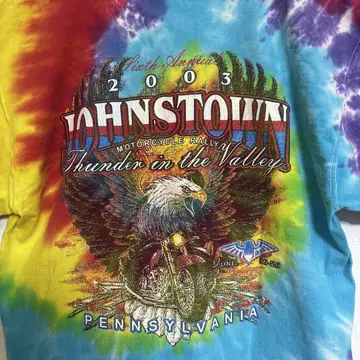 00s JOHNSTOWN MOTORCYCLE RALLY 타이다이 티셔츠