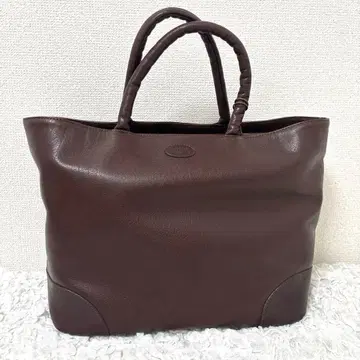 IBIZA 이비자 천연 가죽 태슬 참 토트백 브라운