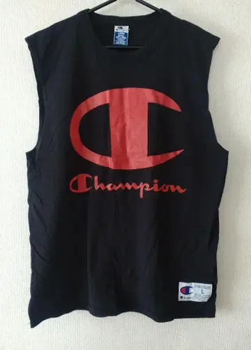 Champion 슬리브리스 티셔츠 남성용 90년대 빈티지 빅 아이