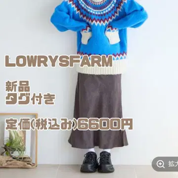 택 포함 새상품! LOWRYS FARM 새틴 플레어 스커트 (M 사이즈)