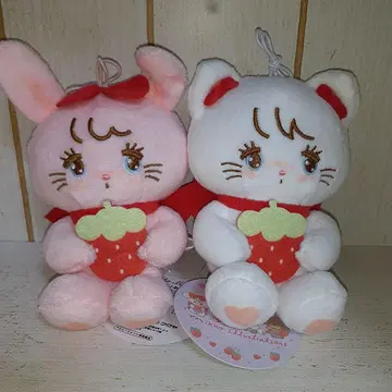 mikko 딸기 마스코트 봉제 인형 2개 세트