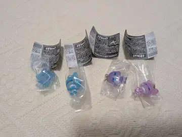치요코 메지루시 액세서리 클리어 블루 케모노 오단고 밥 4종 세트