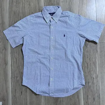 Ralph Lauren Classic Fit 반팔 셔츠 M 체크 무늬