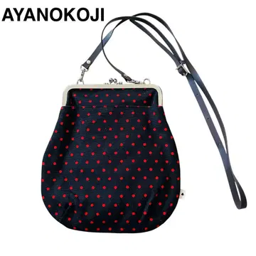 AYANOKOJI 아야노코지 도트 무늬 가마구치 숄더 캔버스 교토
