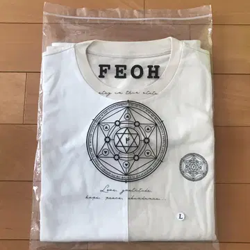 요시오카 준코 씨 FEOH 티셔츠 바이컬러 L 사이즈