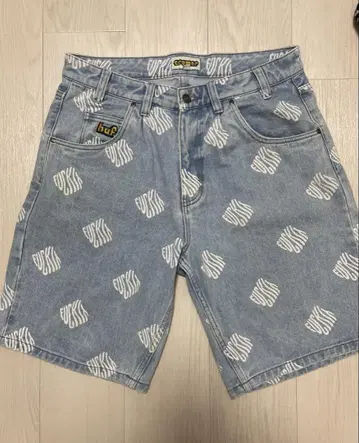 HUF 프린트 데님 하프 팬츠 size32
