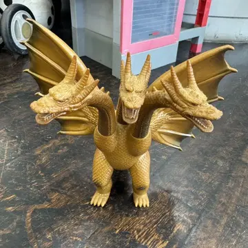 K9 반다이 킹기도라 골드 1984년 제작 소프트 비닐 고질라 피규어
