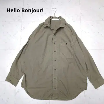 라빠르망 Hello Bonjour!/긴팔 셔츠/오버 사이즈/F/카키