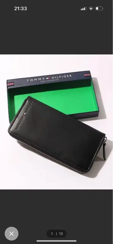 타미힐피거 블랙 장지갑