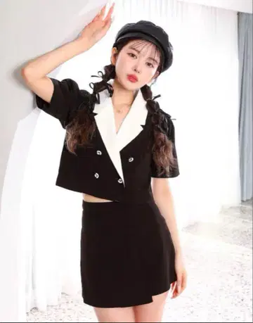 Darich 바이컬러 숏 자켓