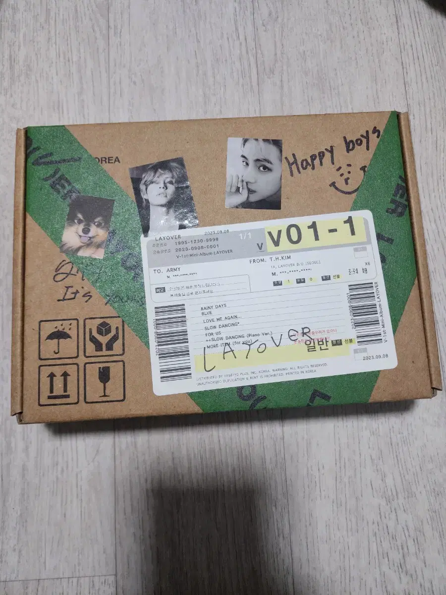 Bangtan V Layover Solo Signed Album