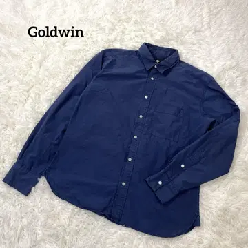 Goldwin 골드윈 긴팔 셔츠 M 사이즈 네이비 일본제 1605