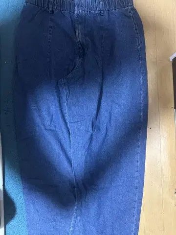 허리밴딩 다크 블루 데님 팬츠