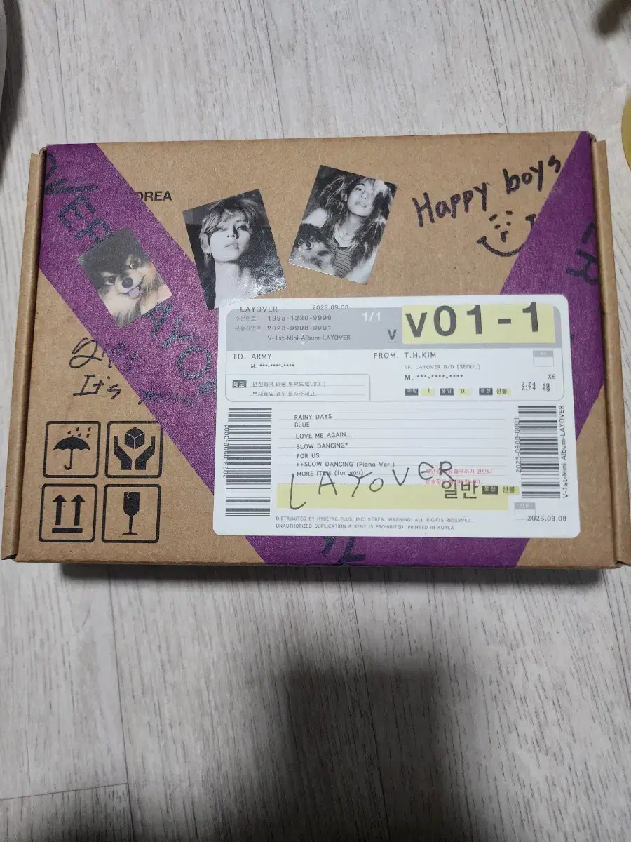 Bangtan V Layover Solo Signed Album
