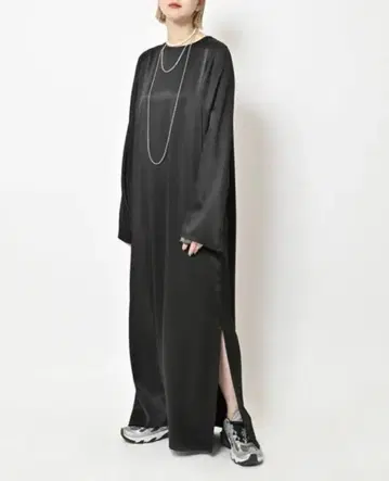 CITYSHOP SATIN LONG DRESS 블랙