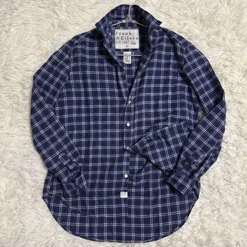 Frank&Eileen 체크 긴팔 셔츠 블루